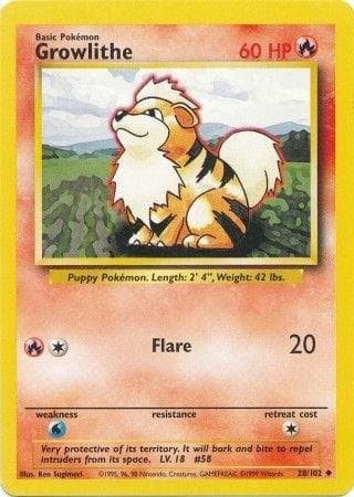Growlithe - Base Set (unlimited )
